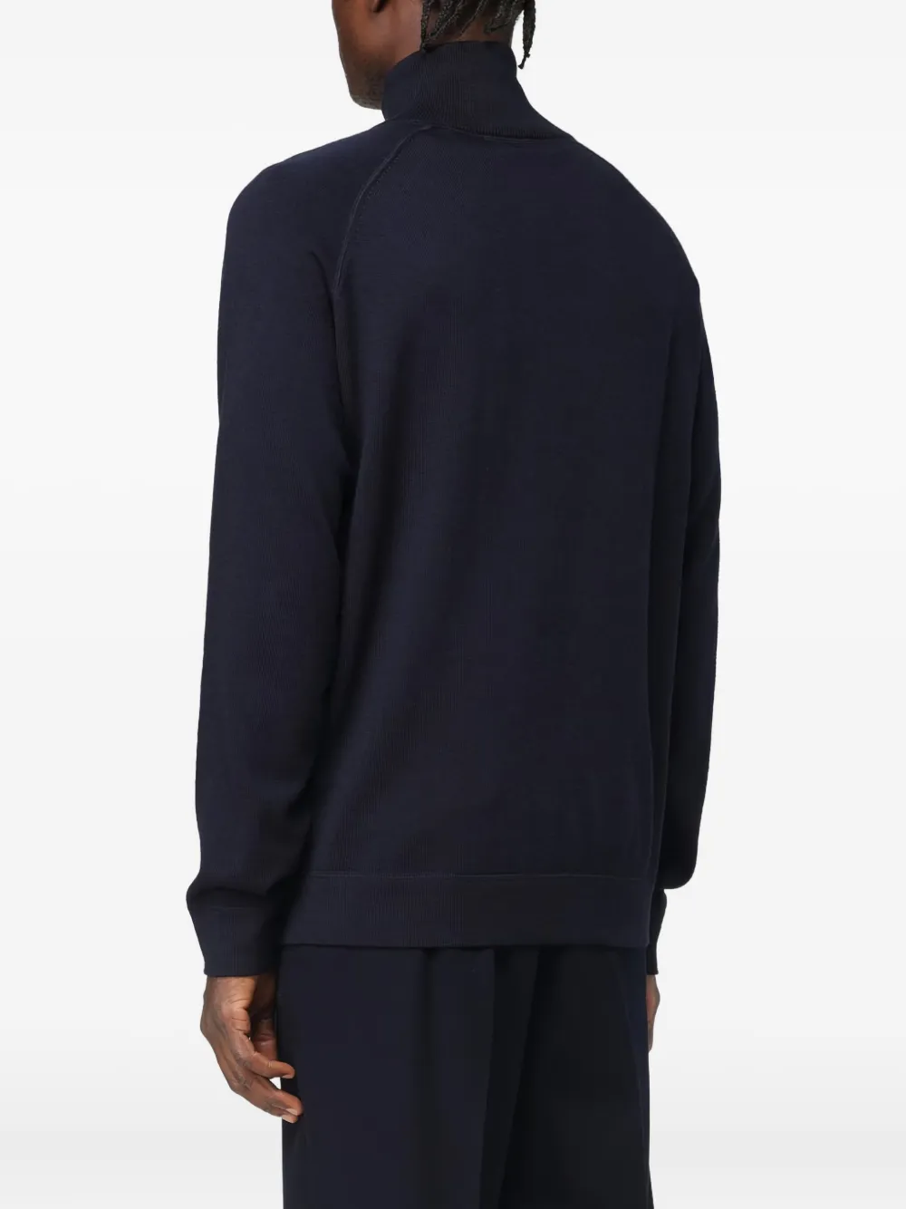 Paolo Pecora zip funnel neck knitwear - Blauw