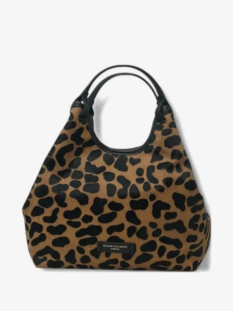 GIANNI CHIARINI Dua leopard-print shoulder bag