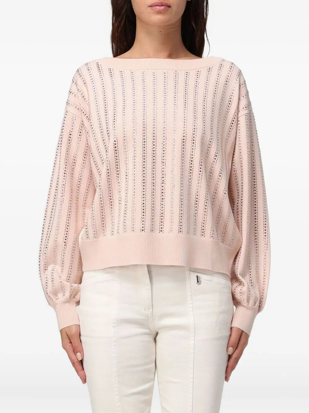 LIU JO Gestreifte Knitwear mit Verzierung | Rosa | Image 1