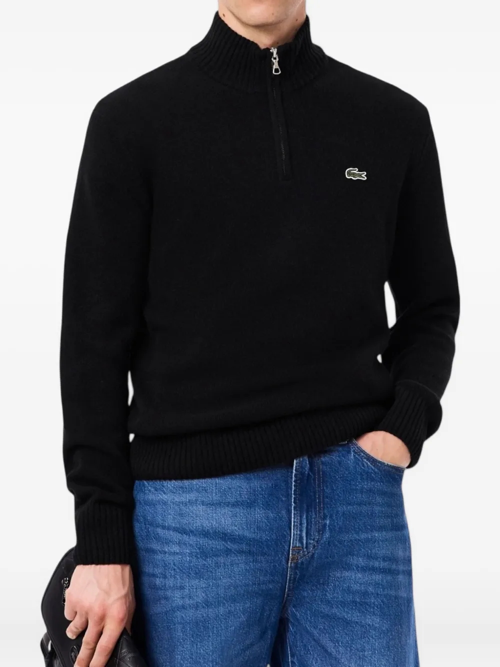 Lacoste half-zip mock-neck sweater | Knitted Sweaters | Image 2