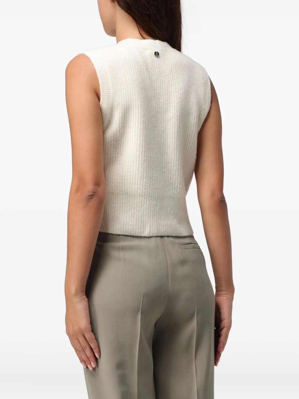 Liu •jo Embellished V-neck Top In White