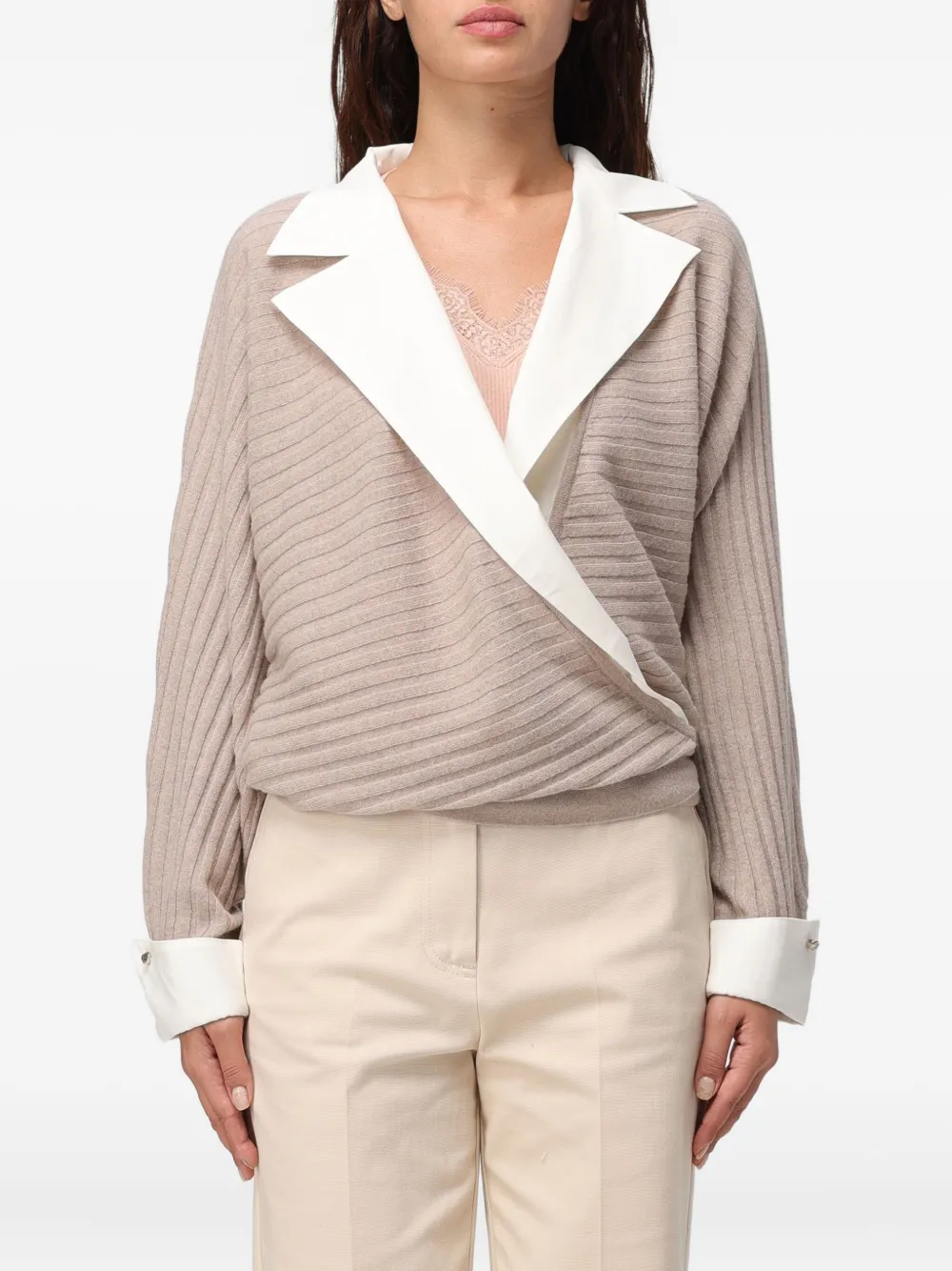 LIU JO top con cuello de canalé | neutro | Image 1