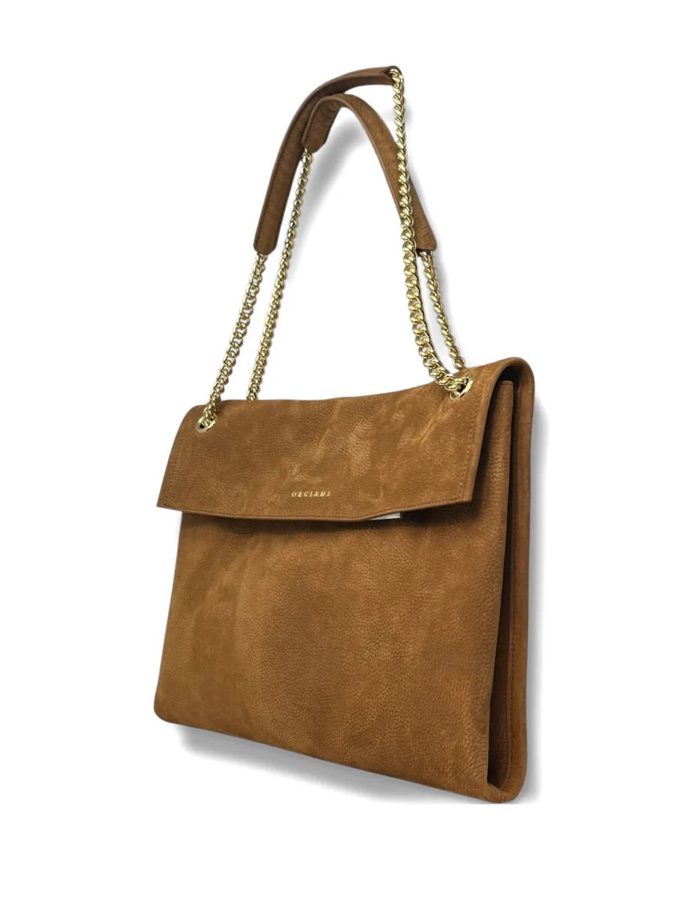 Orciani Midi Venus Leather Shouder Bag In Brown