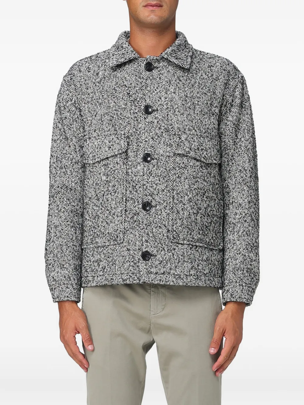 Tagliatore buttoned flap-pocket jacket | Grey | Image 1
