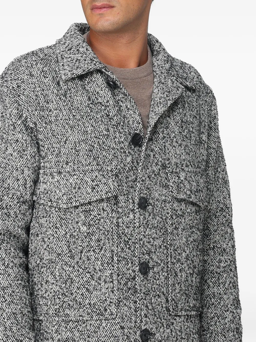 Tagliatore Jack met klepzak en knopen Grijs