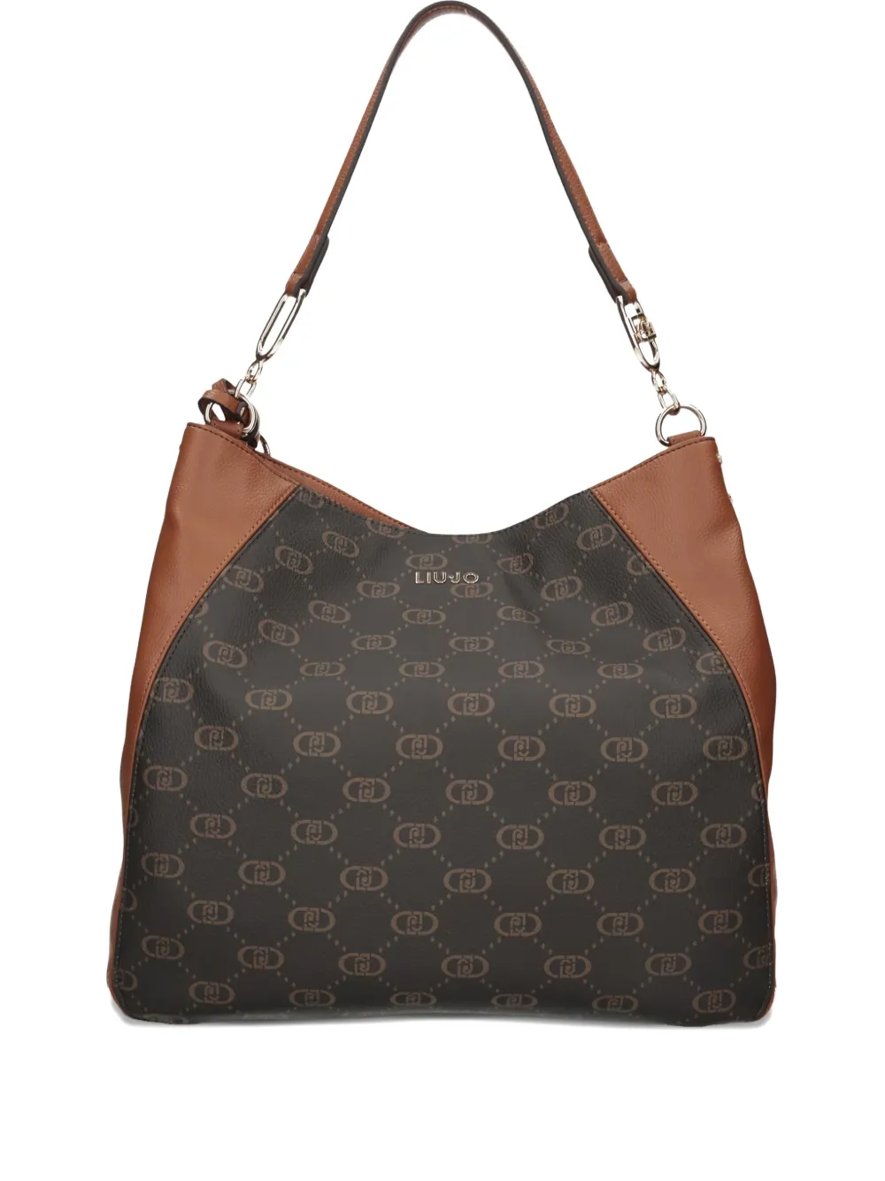 Liu •jo Medium Monogram-pattern Tote Bag In Brown