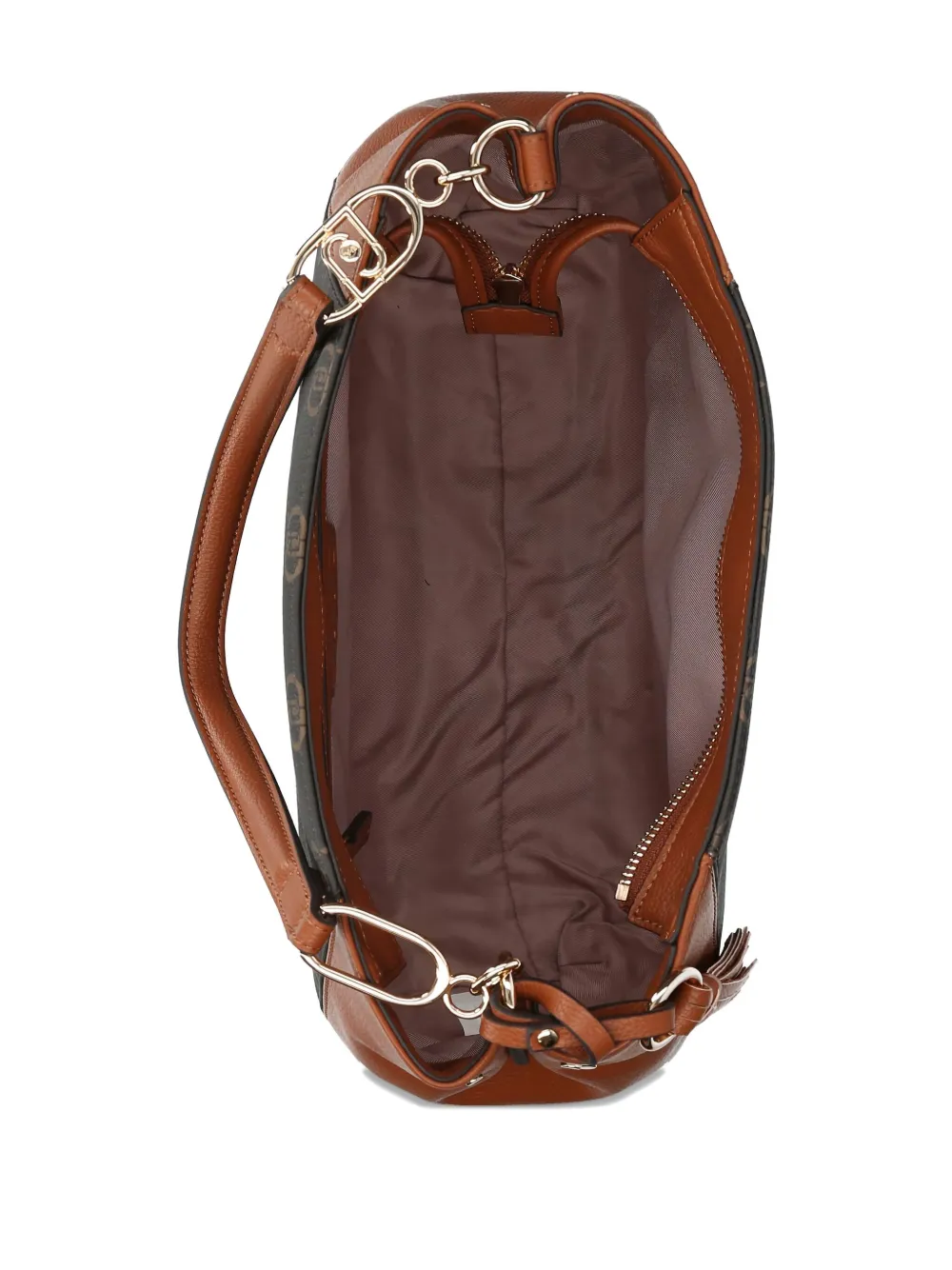 Liu •jo Medium Monogram-pattern Tote Bag In Brown