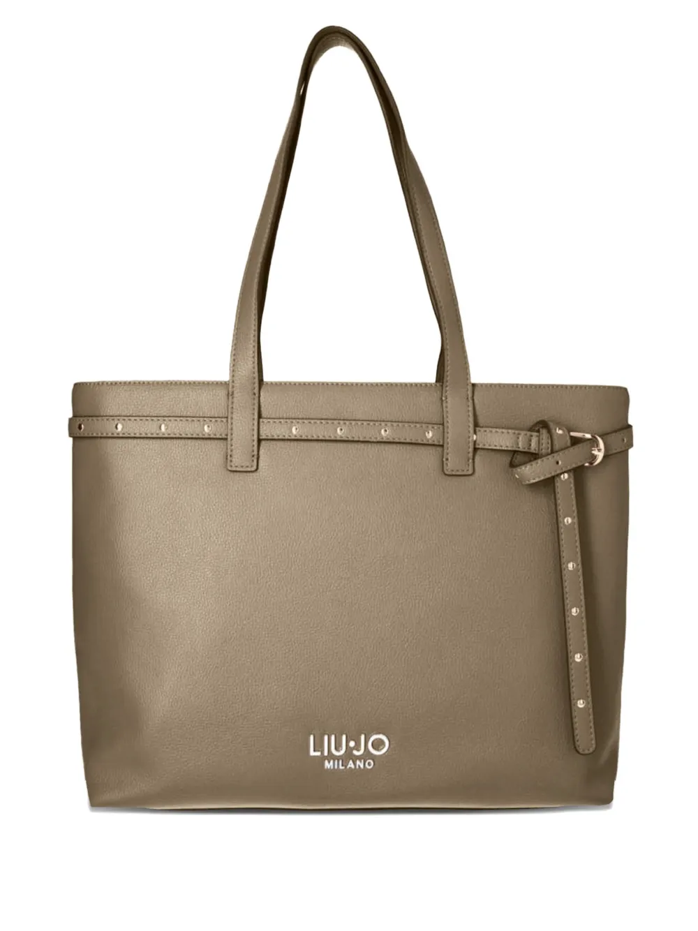 Liu •jo Medium Stud-detail Tote Bag In Neutral