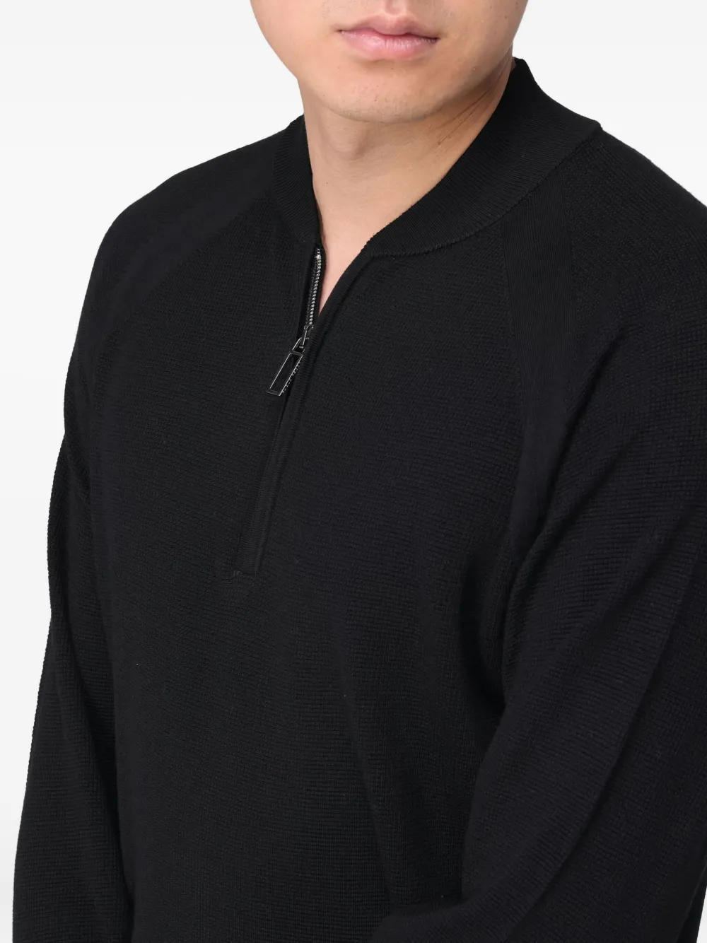Paolo Pecora Zip Sweatshirt In Black