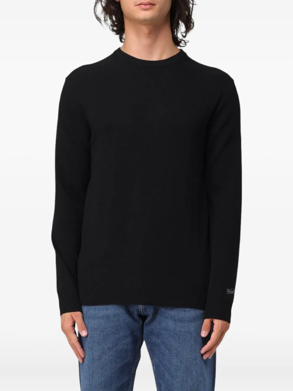 Woolrich suéter con cuello redondo | negro | Image 1