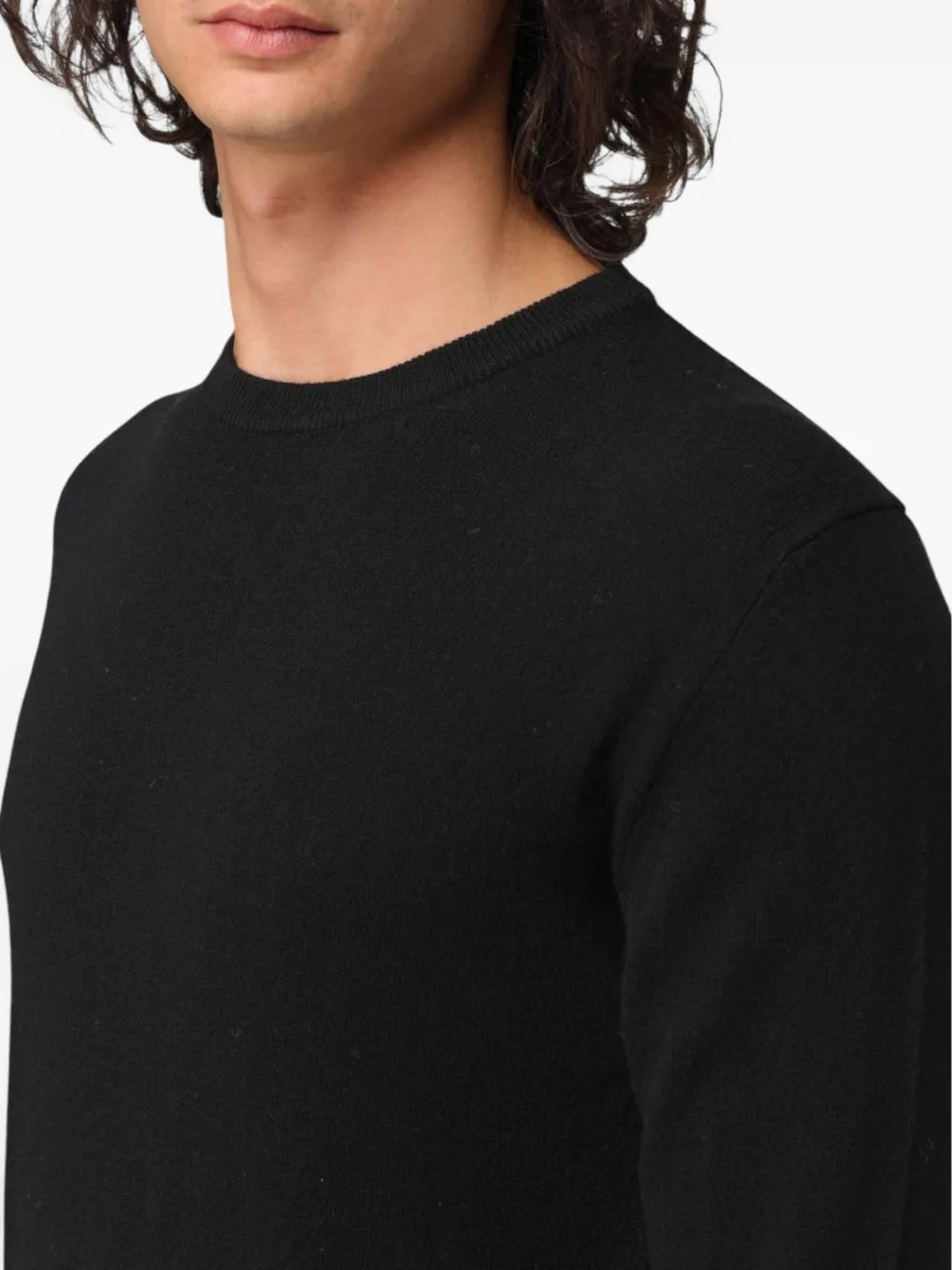 Woolrich Trui van lamswol met ronde hals Zwart