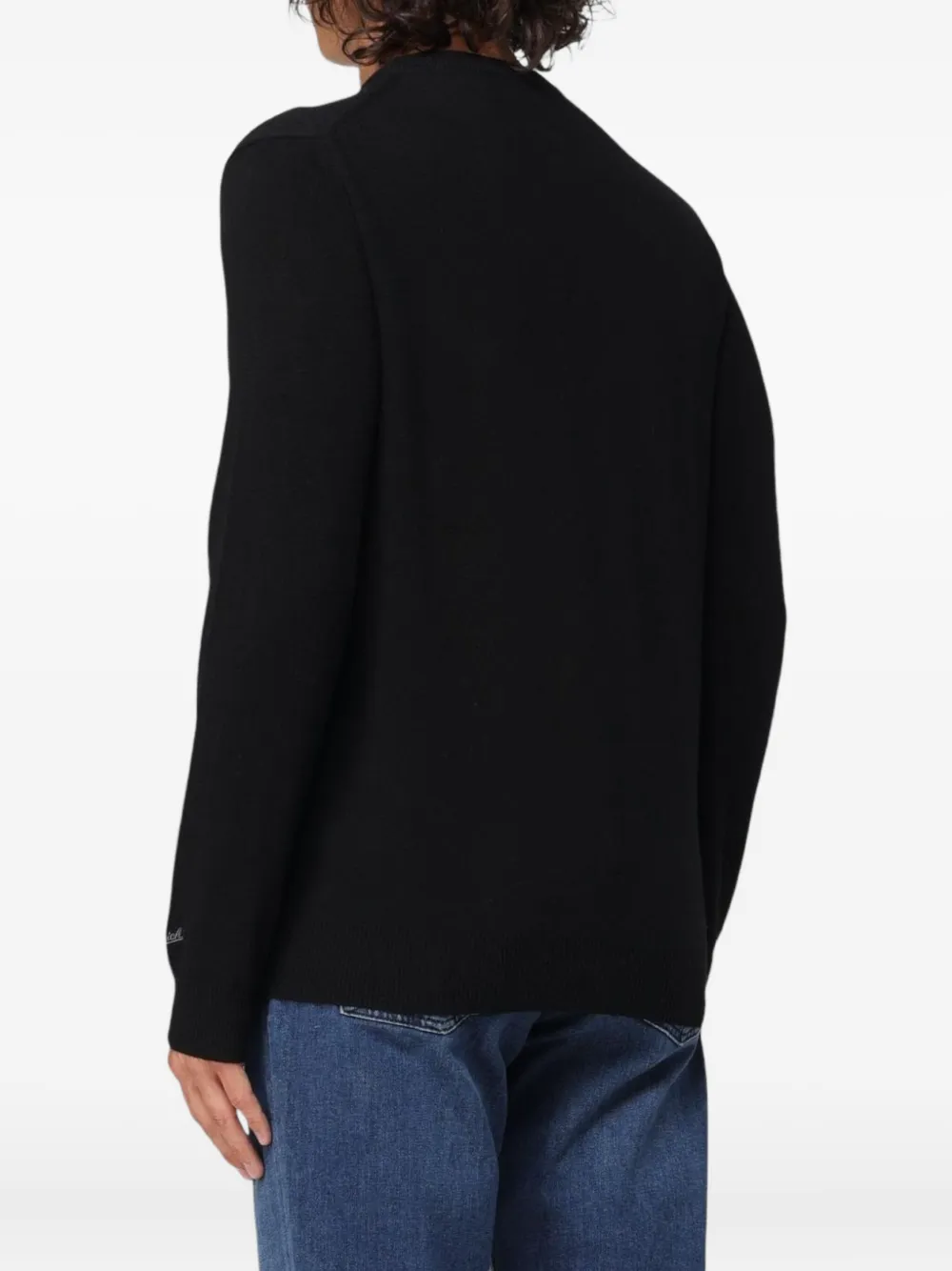Woolrich crew-neck lambswool sweater - Zwart