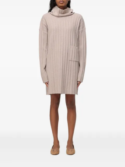 LIU JO ribbed-knit roll-neck mini dress