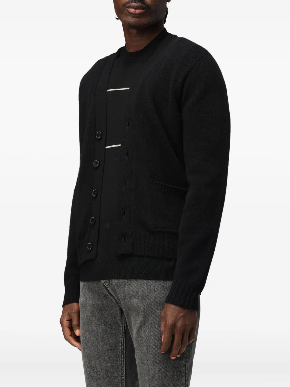 Drumohr V-neck patch-pocket cardigan | Cardigans | Image 2