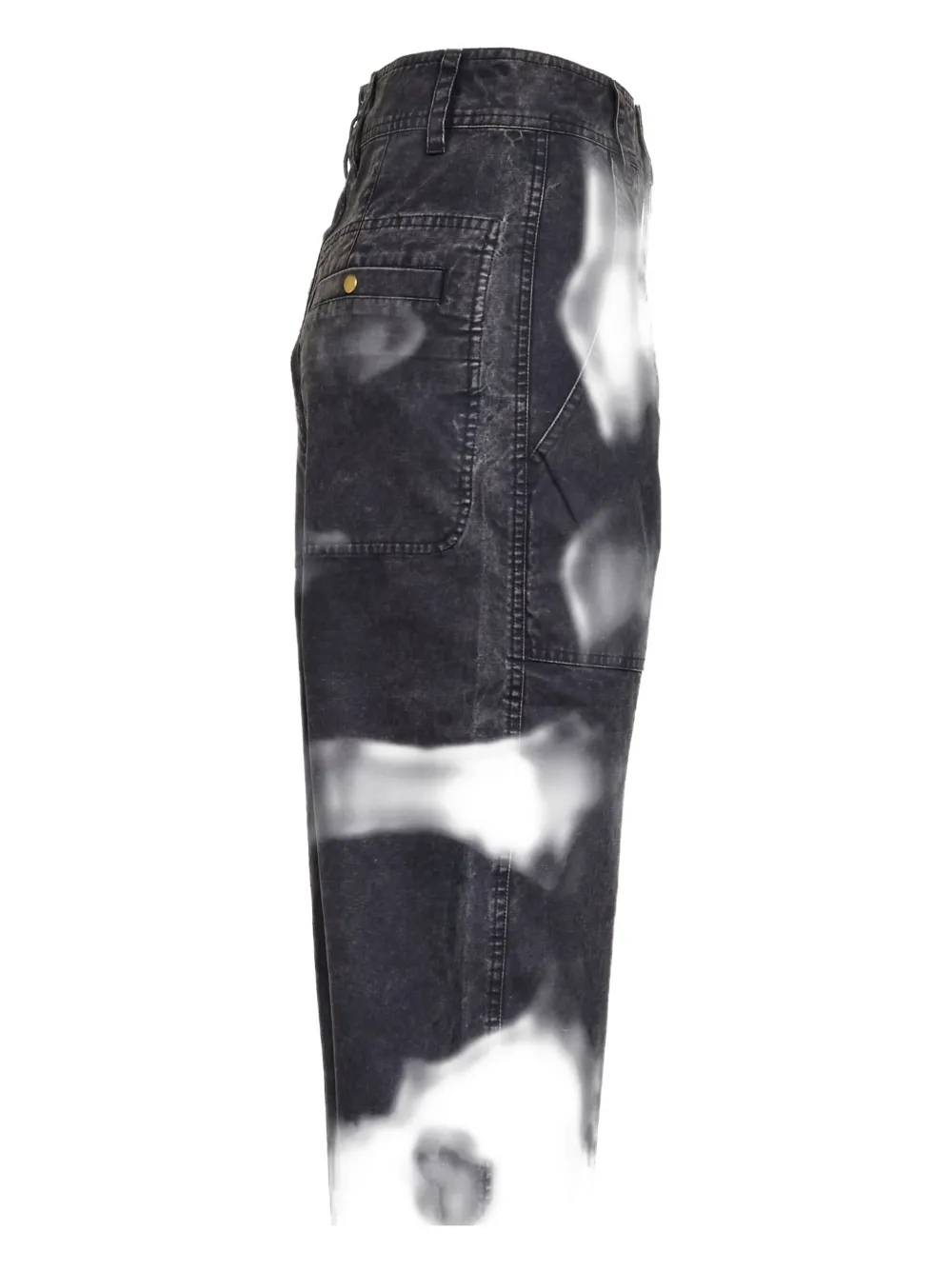 ISABEL MARANT Kiana topstitching-detail trousers - Grijs