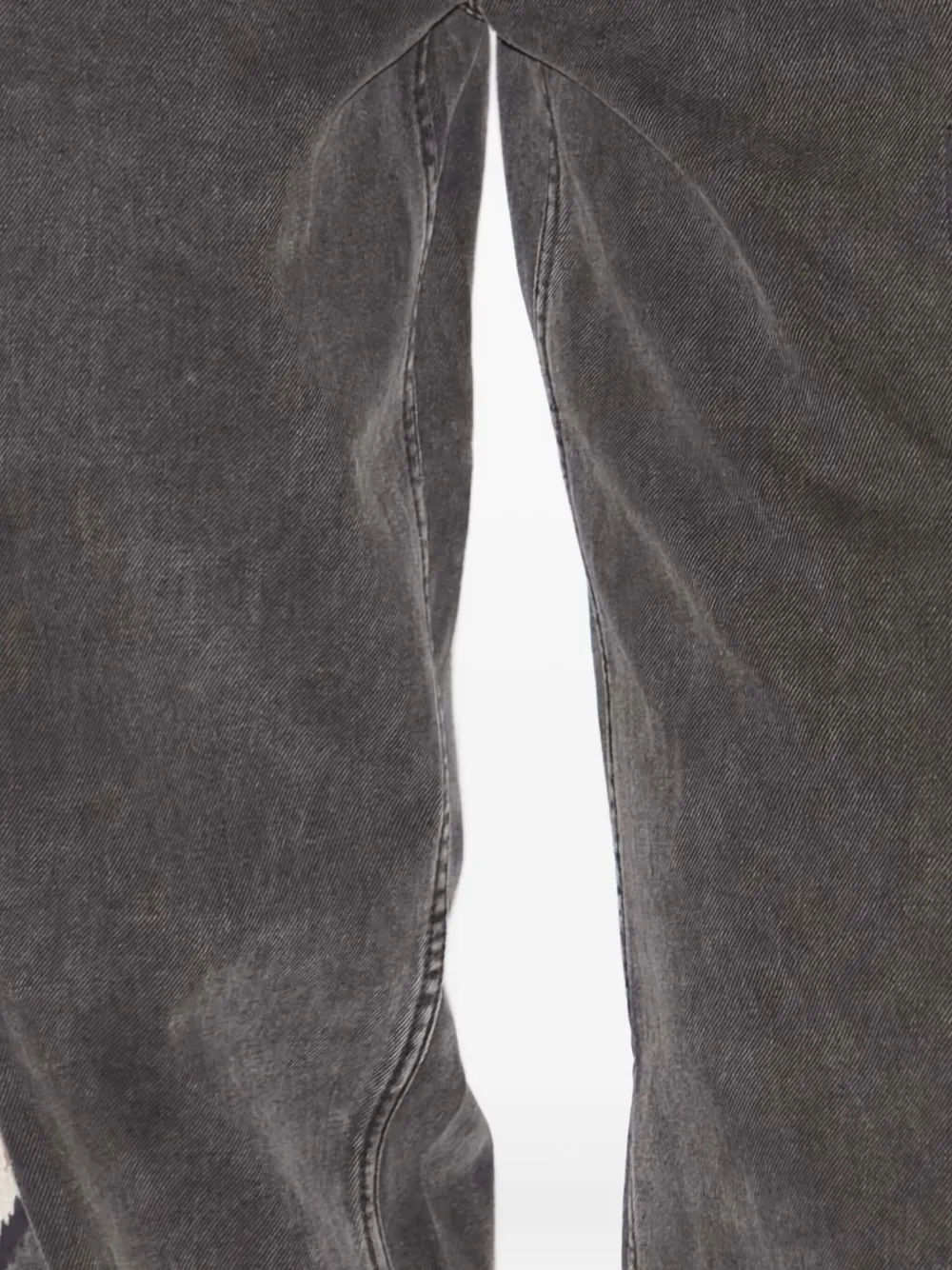 Isabel Marant Maella Fringed Embroidered Jeans In Gray