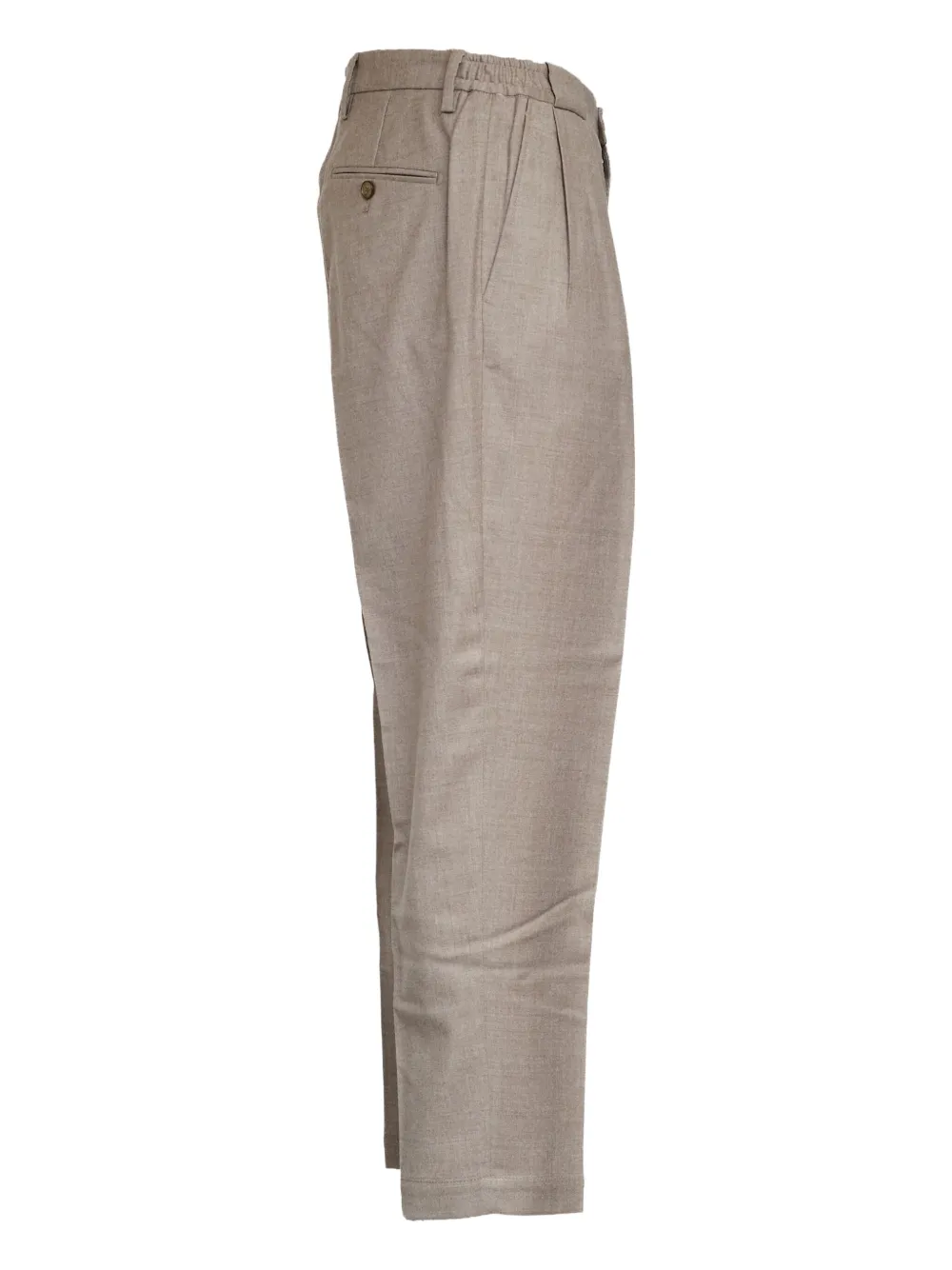 Briglia 1949 Portobellos broek met geplooide voorkant Beige