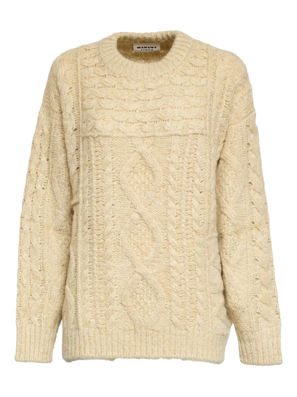 Isabel Marant Deotille Cable-knit Sweater In Neutral