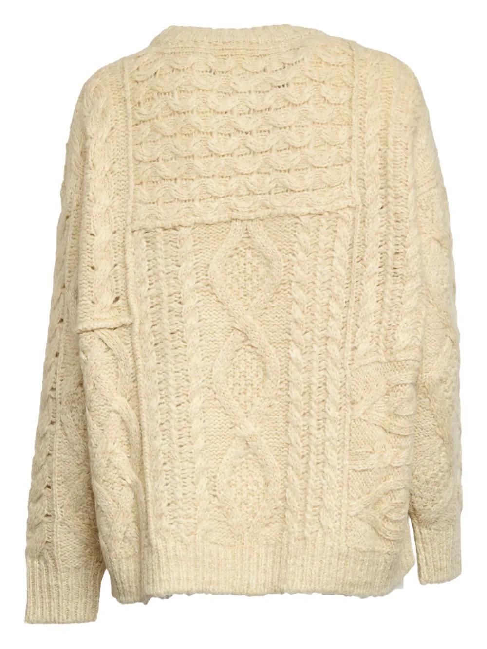 Isabel Marant Deotille Cable-knit Sweater In Neutral