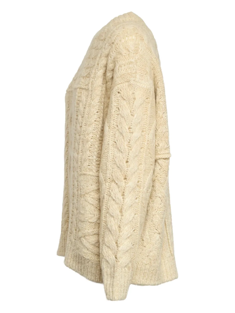 Isabel Marant Deotille Cable-knit Sweater In Neutral