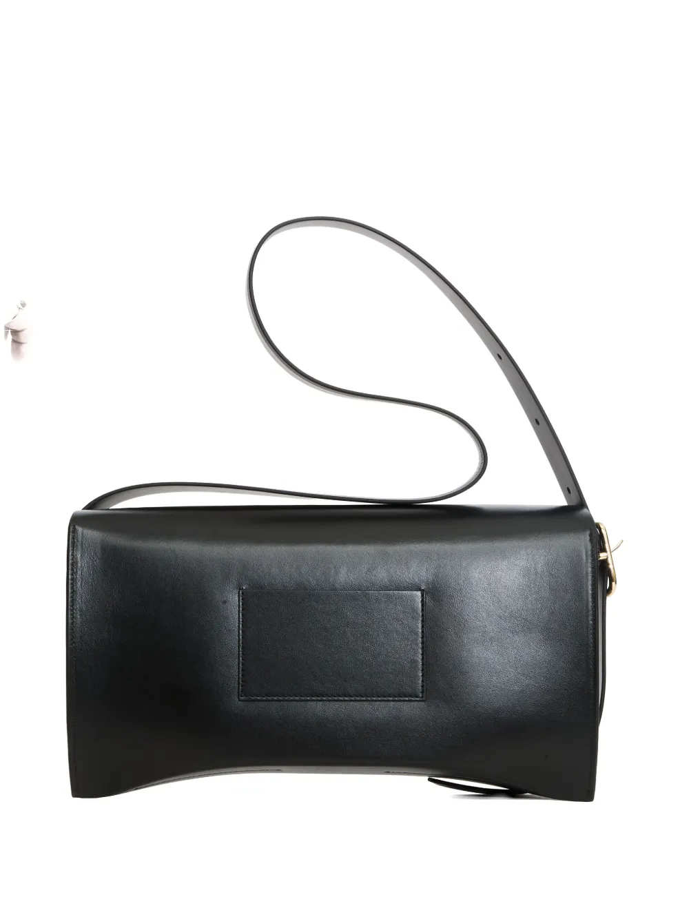 Salce Buckle Aida Leather Satchel In Black