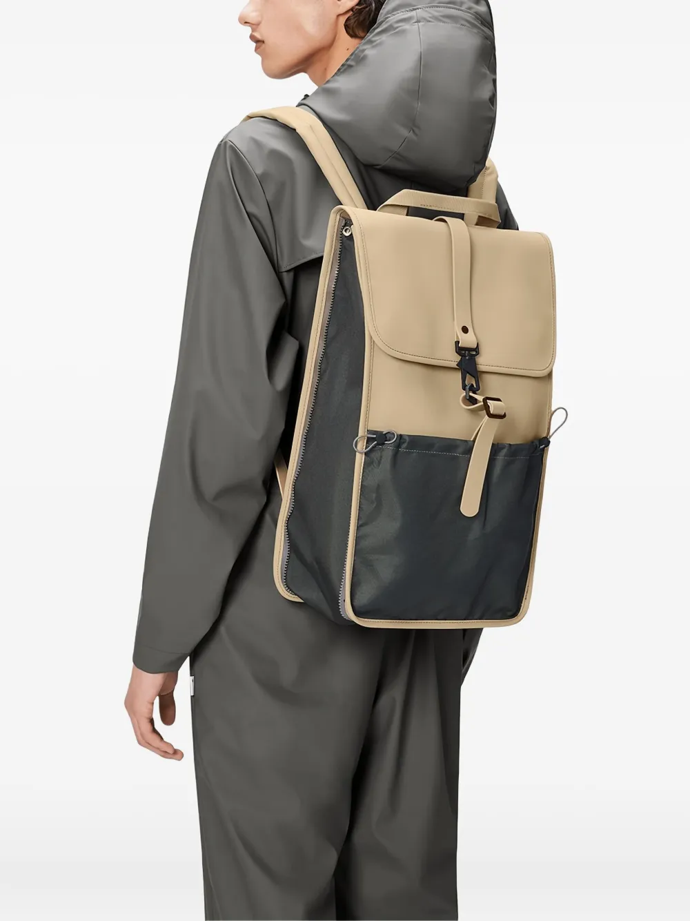 Rains Mix Flap Backpack In Neutral
