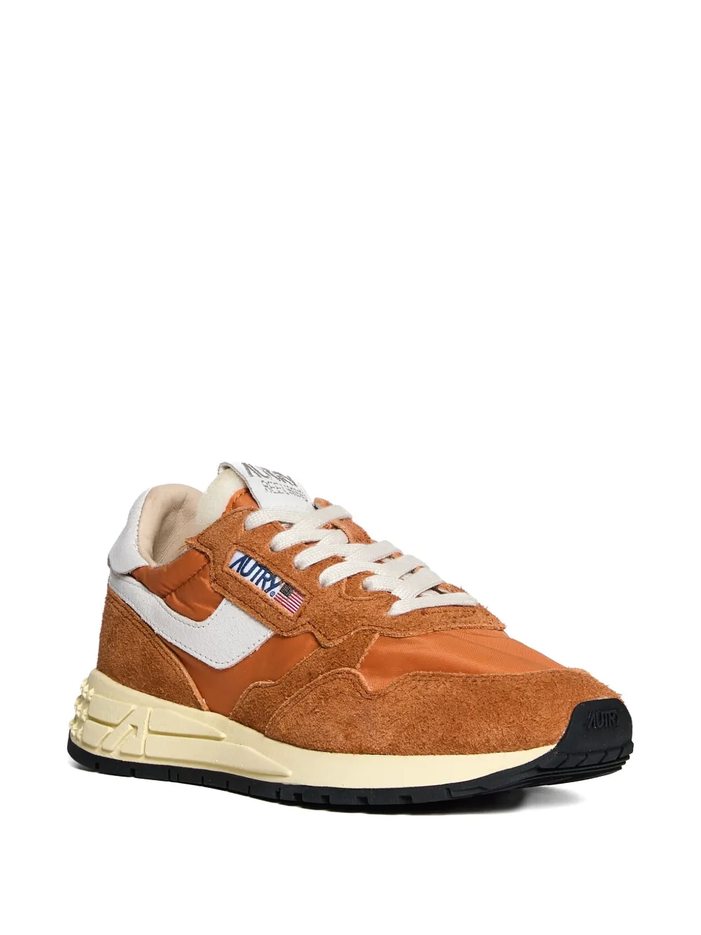 Autry Low-top Sneakers With Amber Accents In Brown