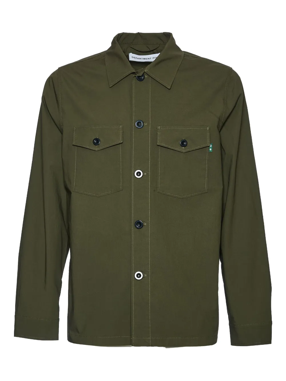 Department 5 Camisa com abotoamento e aba no bolso | Verde | Image 1