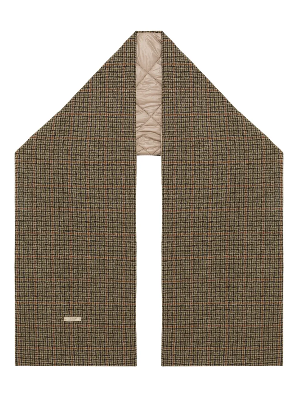 Autry double-faced label scarf | Brown | Image 1
