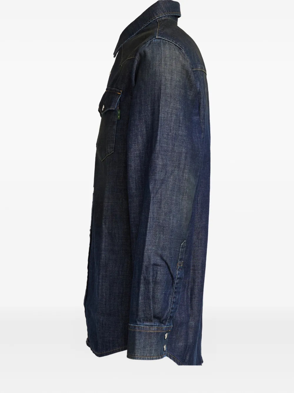 Department 5 buttoned western shirt - Blauw
