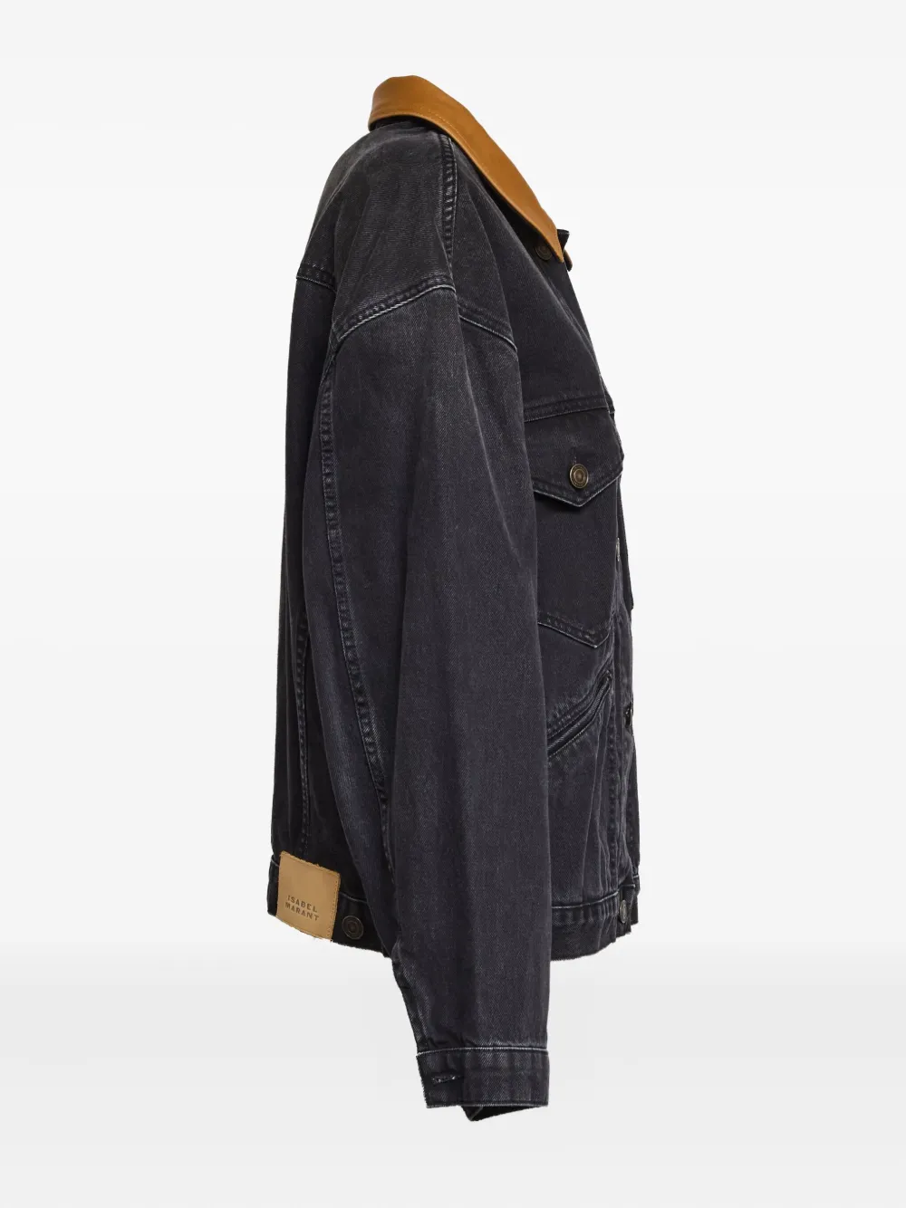 ISABEL MARANT Petunia denim jack Zwart