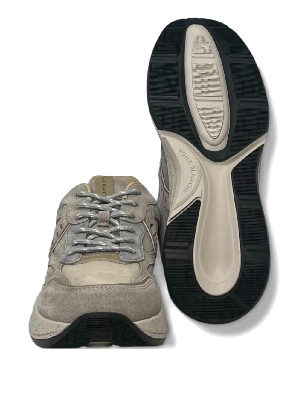 Voile Blanche Club22 suède sneakers met vlakken Grijs