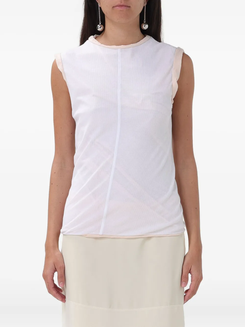 Sportmax Eolo ruffled top - Weiß