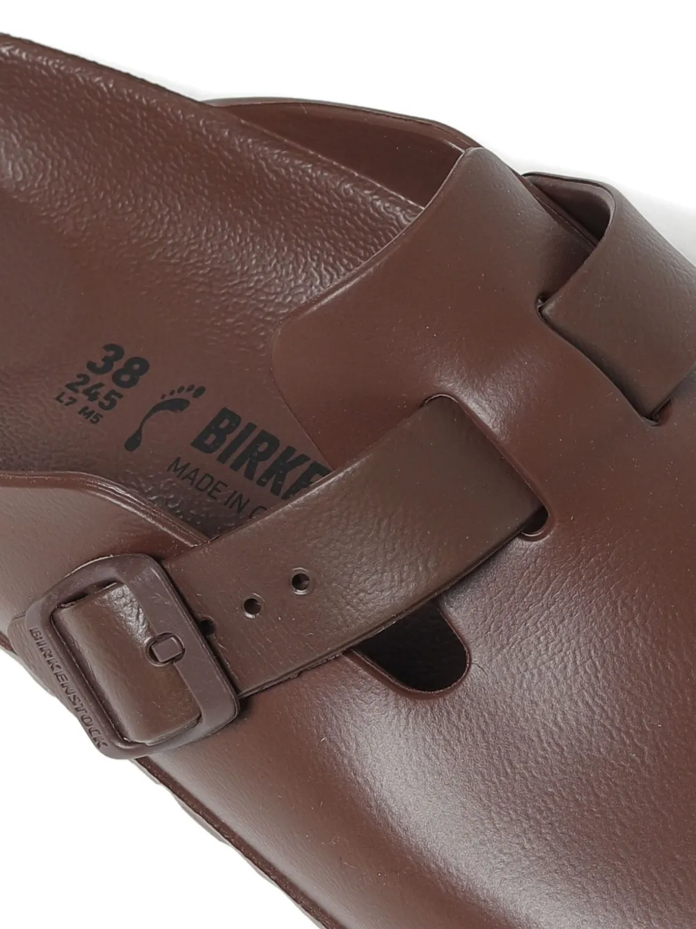 Birkenstock Boston sandalen met gesp Bruin