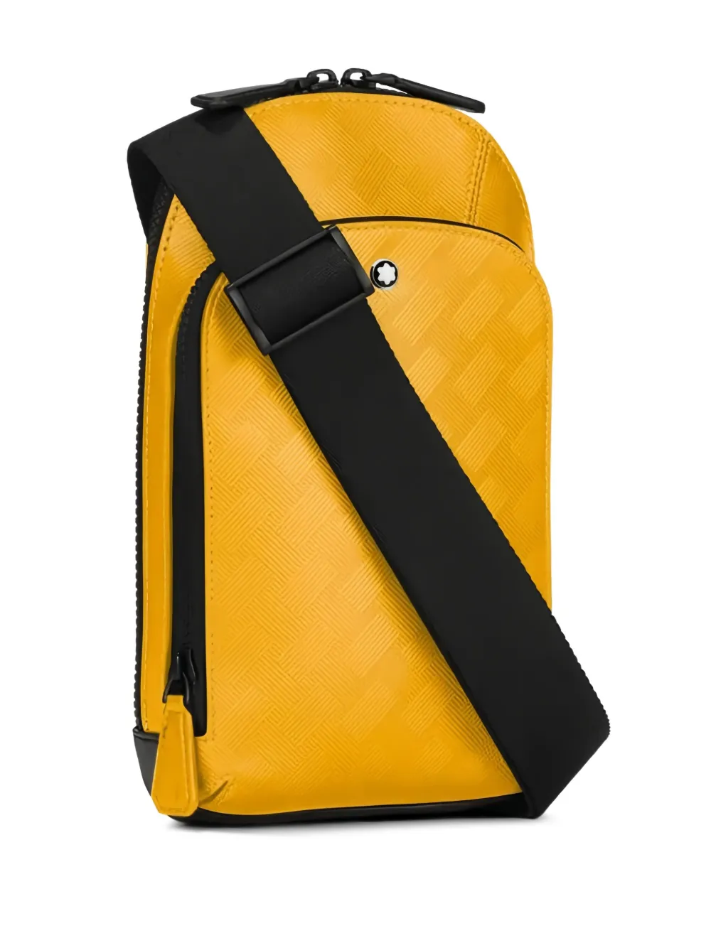 Montblanc Schoudertas met textuur patroon Geel