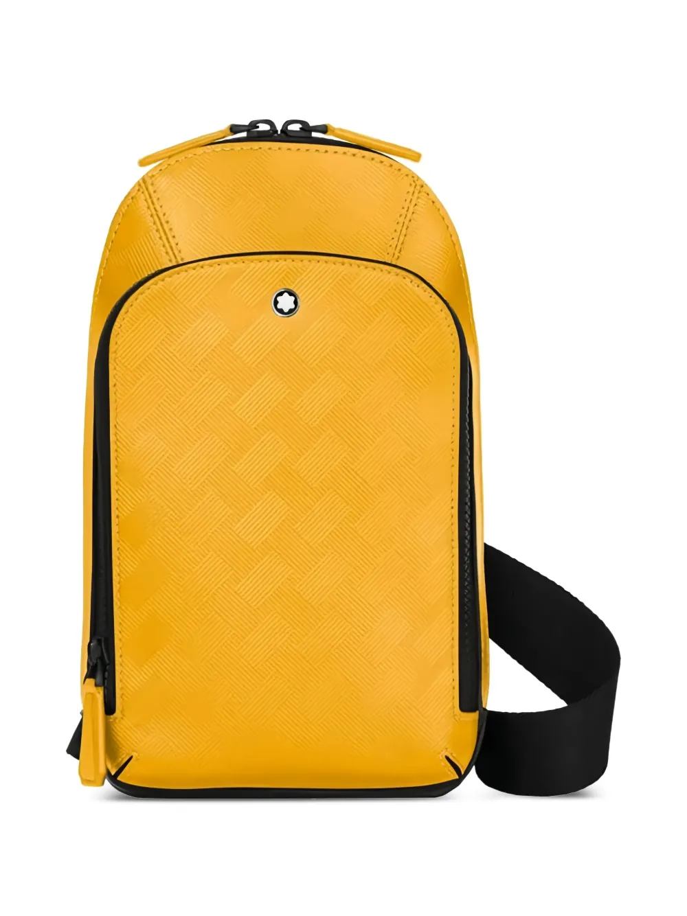 Montblanc Schoudertas met textuur patroon Geel