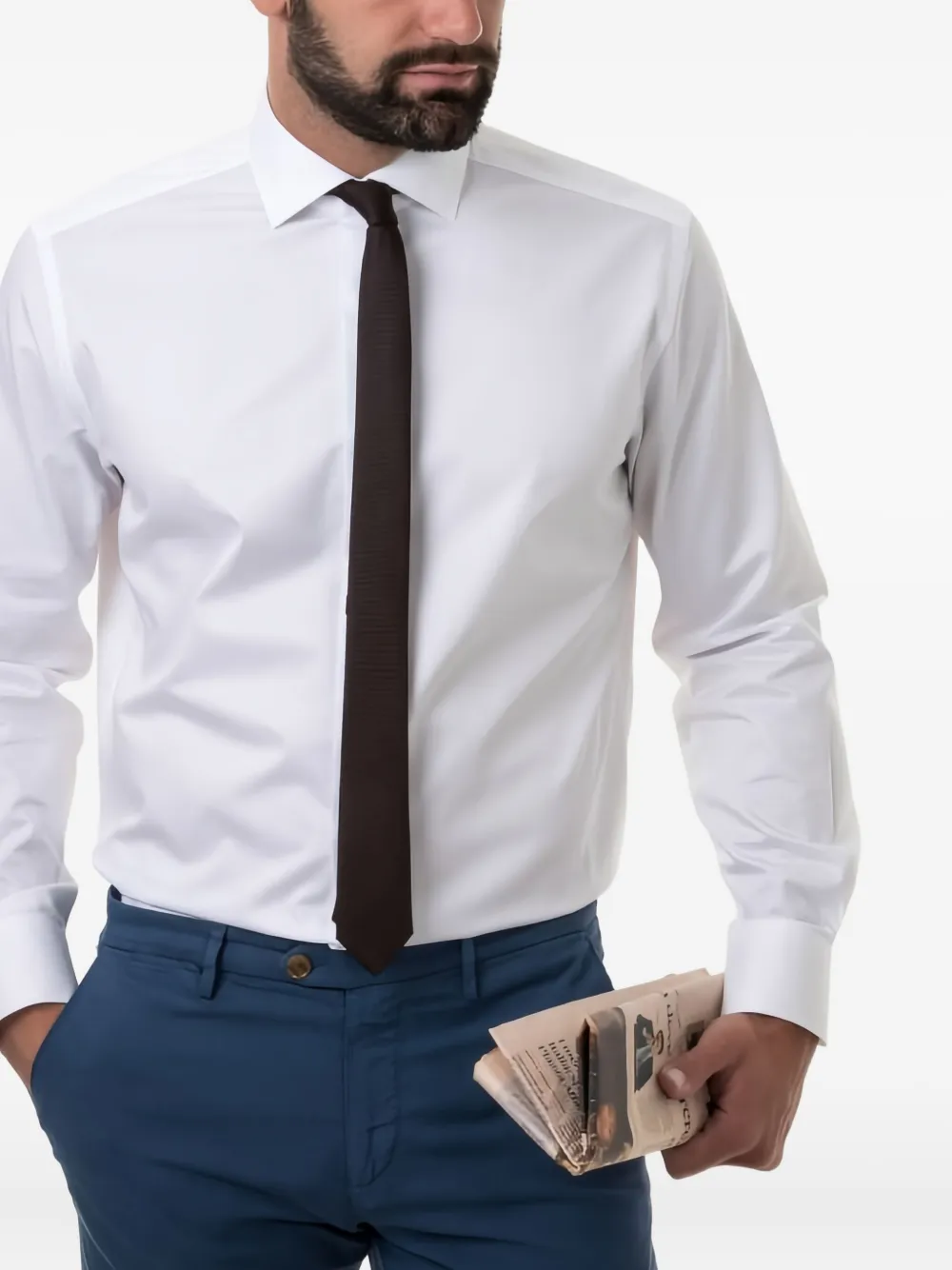 Xacus long-sleeved buttoned shirt | White | Image 1