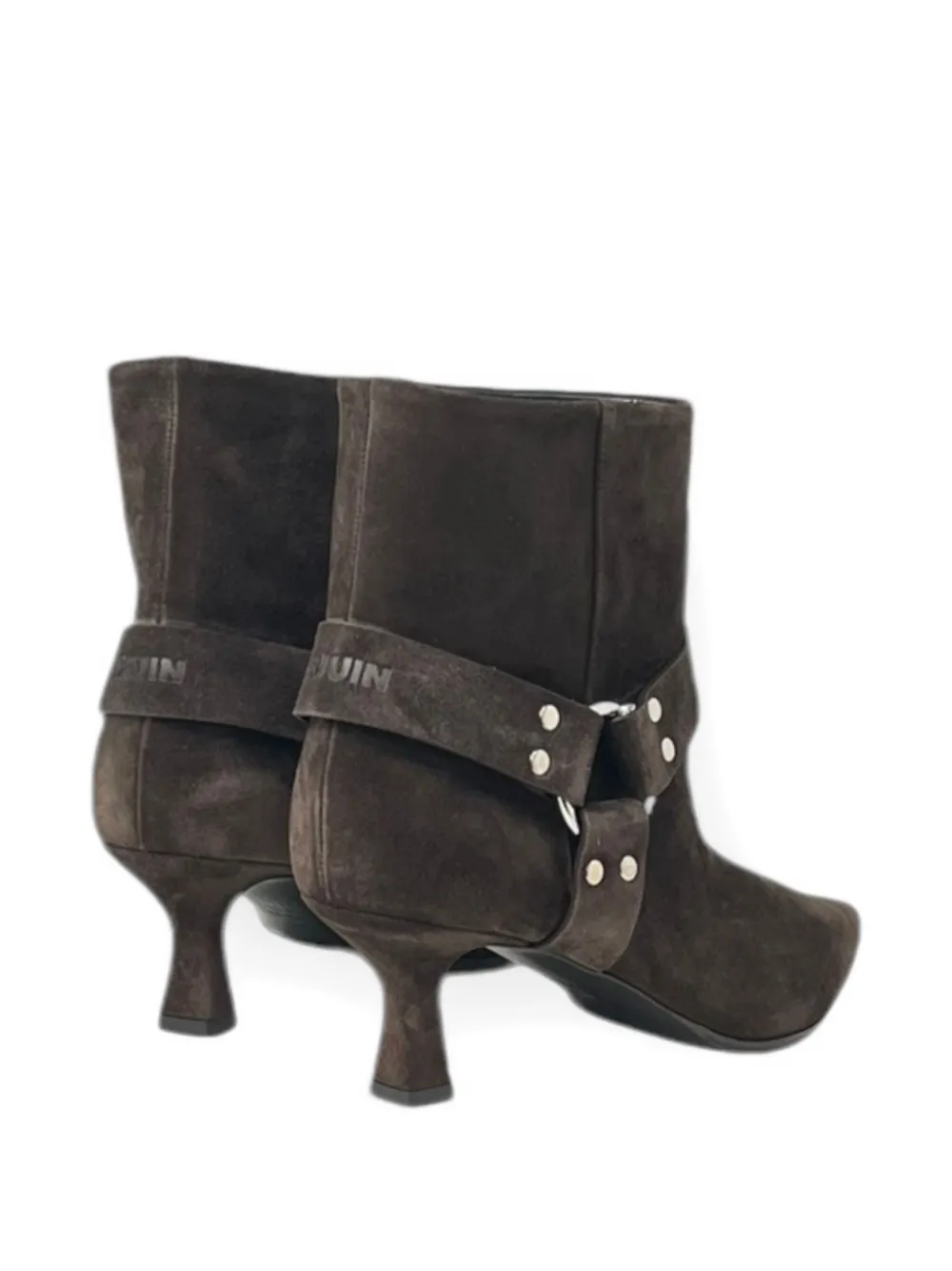 3juin Avril 055 High Heels Ankle Boots In Brown Suede In Brown