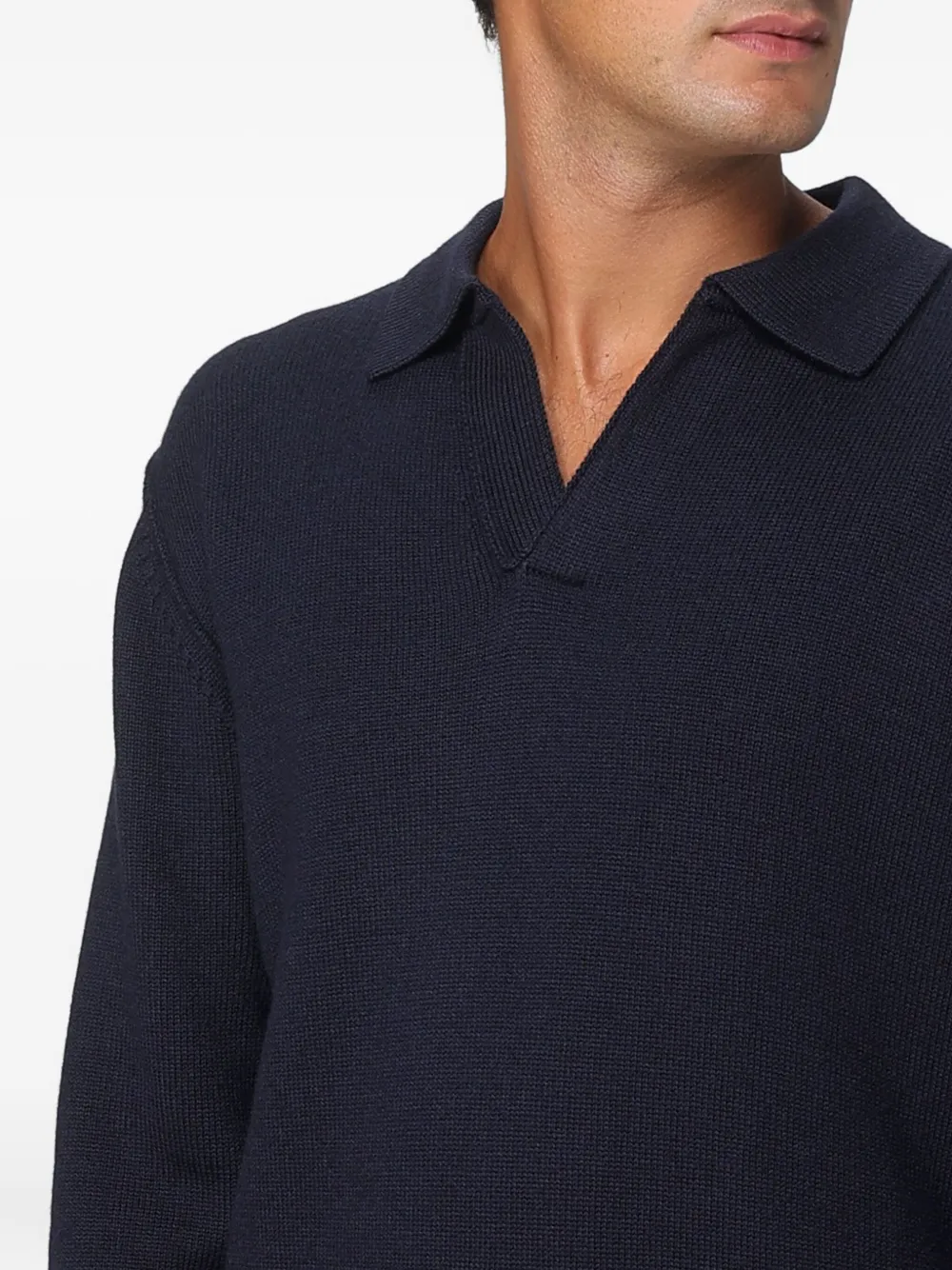 Paolo Pecora Polo-collar Jumper In Blue