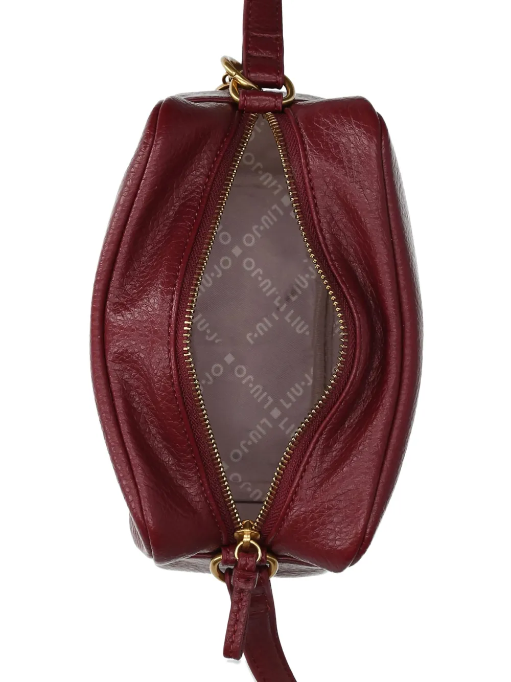 Liu •jo Crossbody Bag With Logo Lettering In Burgundy
