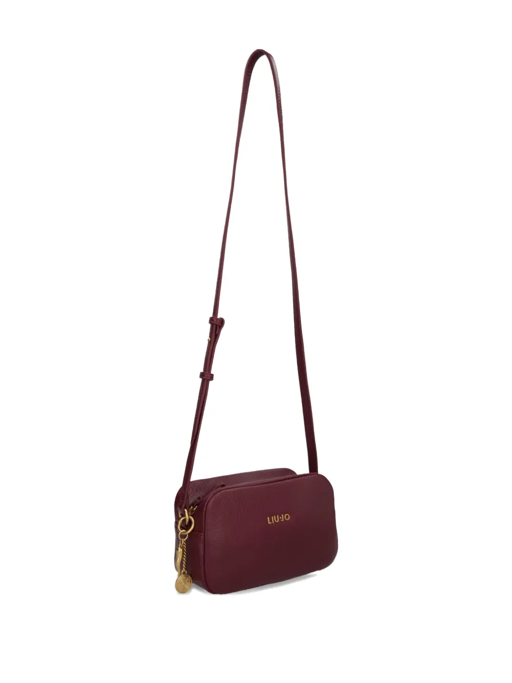 Liu •jo Crossbody Bag With Logo Lettering In Burgundy