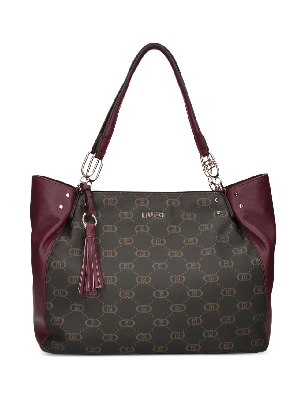 Liu •jo Medium Monogram-pattern Tote Bag In Red