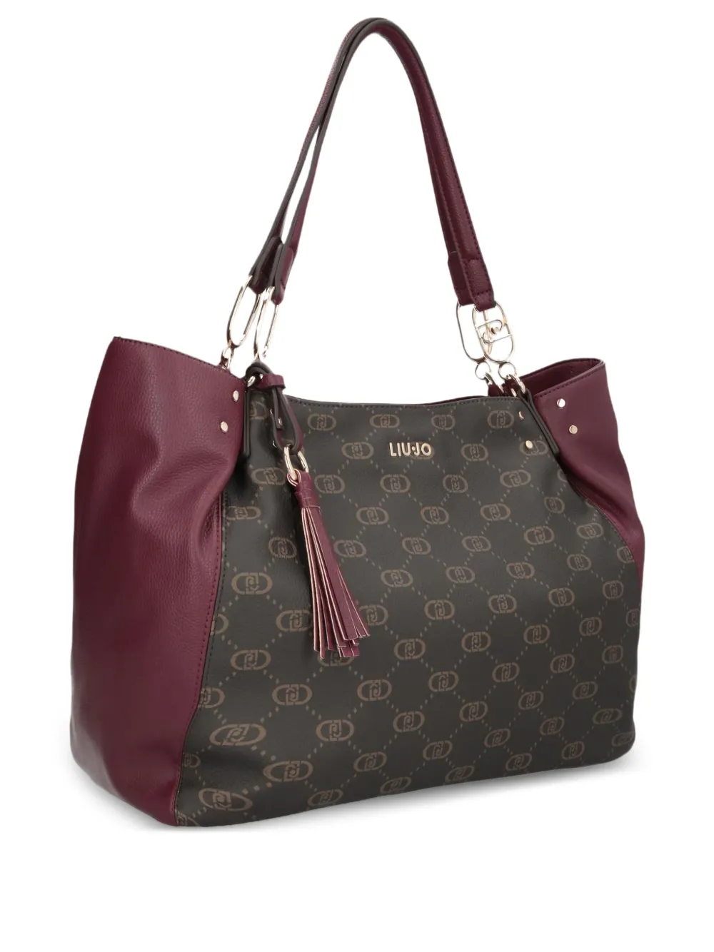 Liu •jo Medium Monogram-pattern Tote Bag In Red