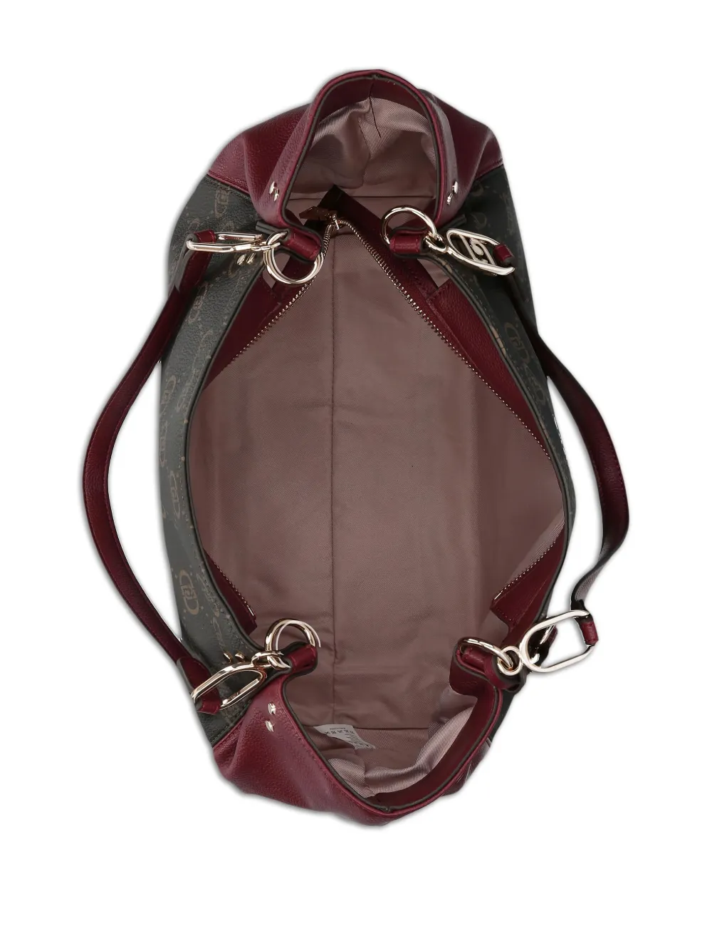 LIU JO Medium shopper met monogram-patroon Rood