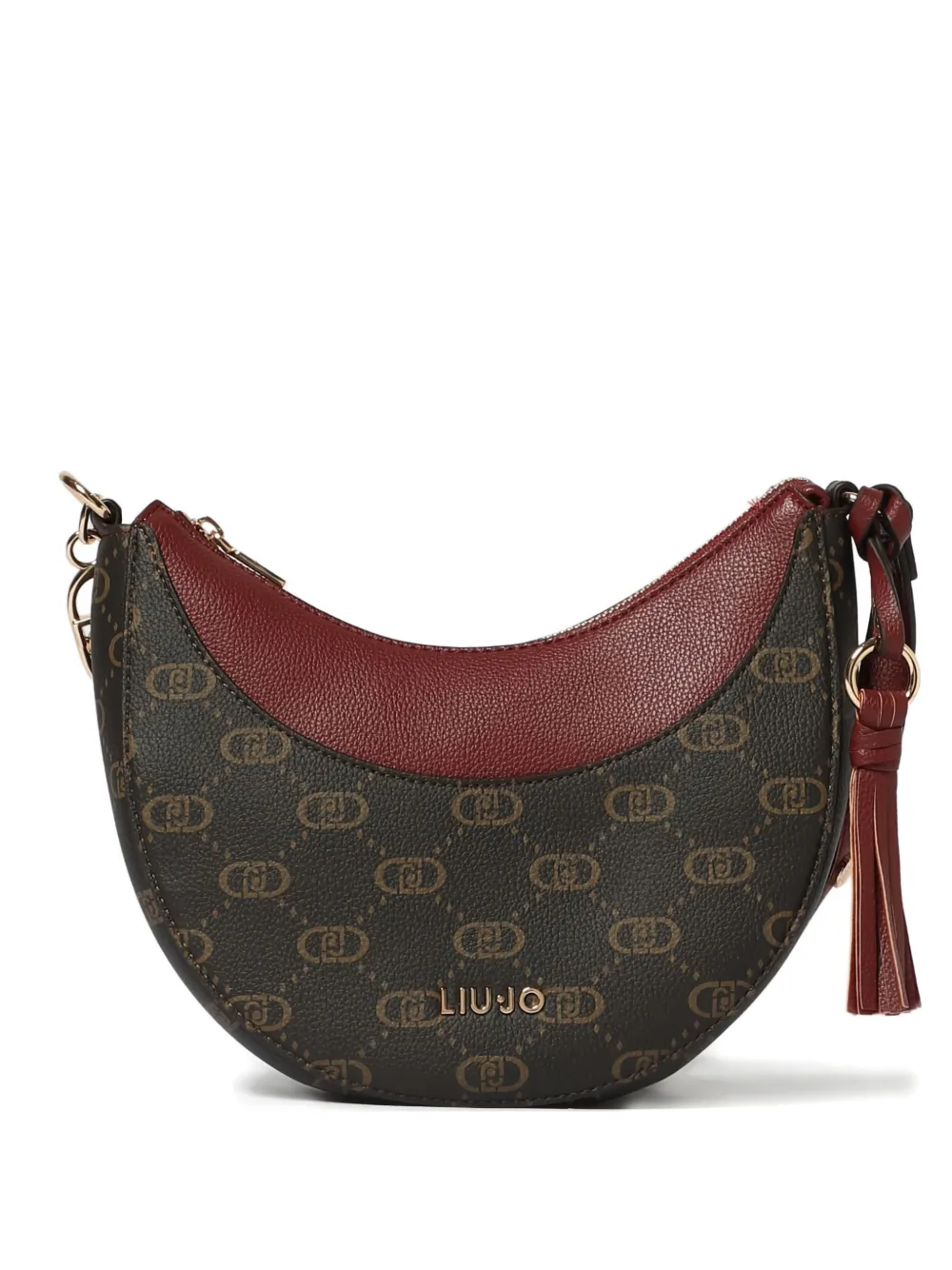 Liu •jo Medium Tassel-charm Shoulder Bag In Brown