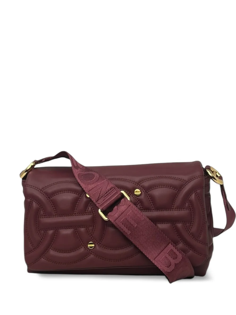 Кроссбоди из борбонской стеганой кожи через плечо