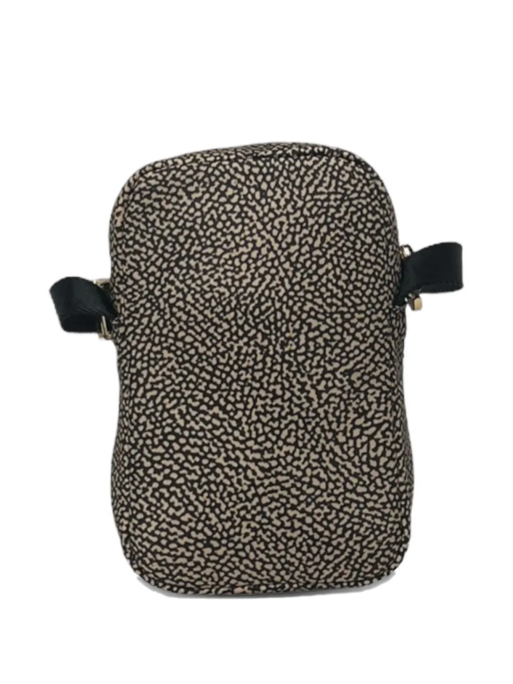 Borbonese patterned phone holder crossbody - Zwart