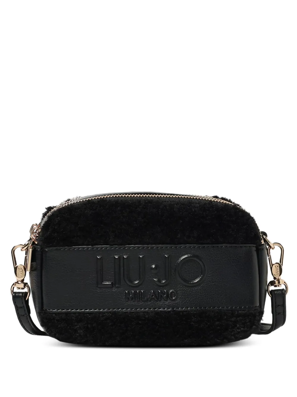 LIU JO small embossed-logo cross body bag | Black | Image 1