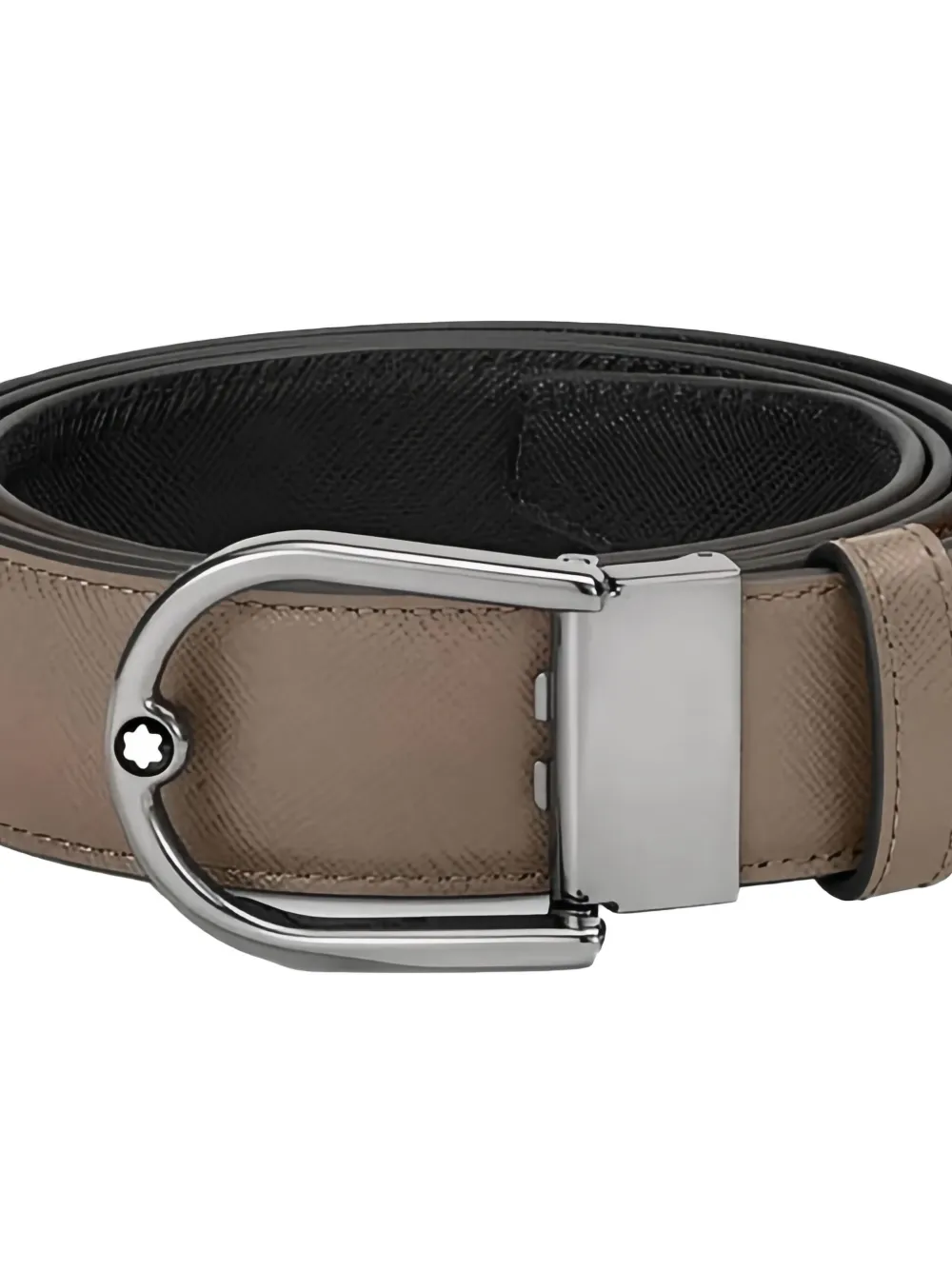 Montblanc horseshoe reversible belt - Beige