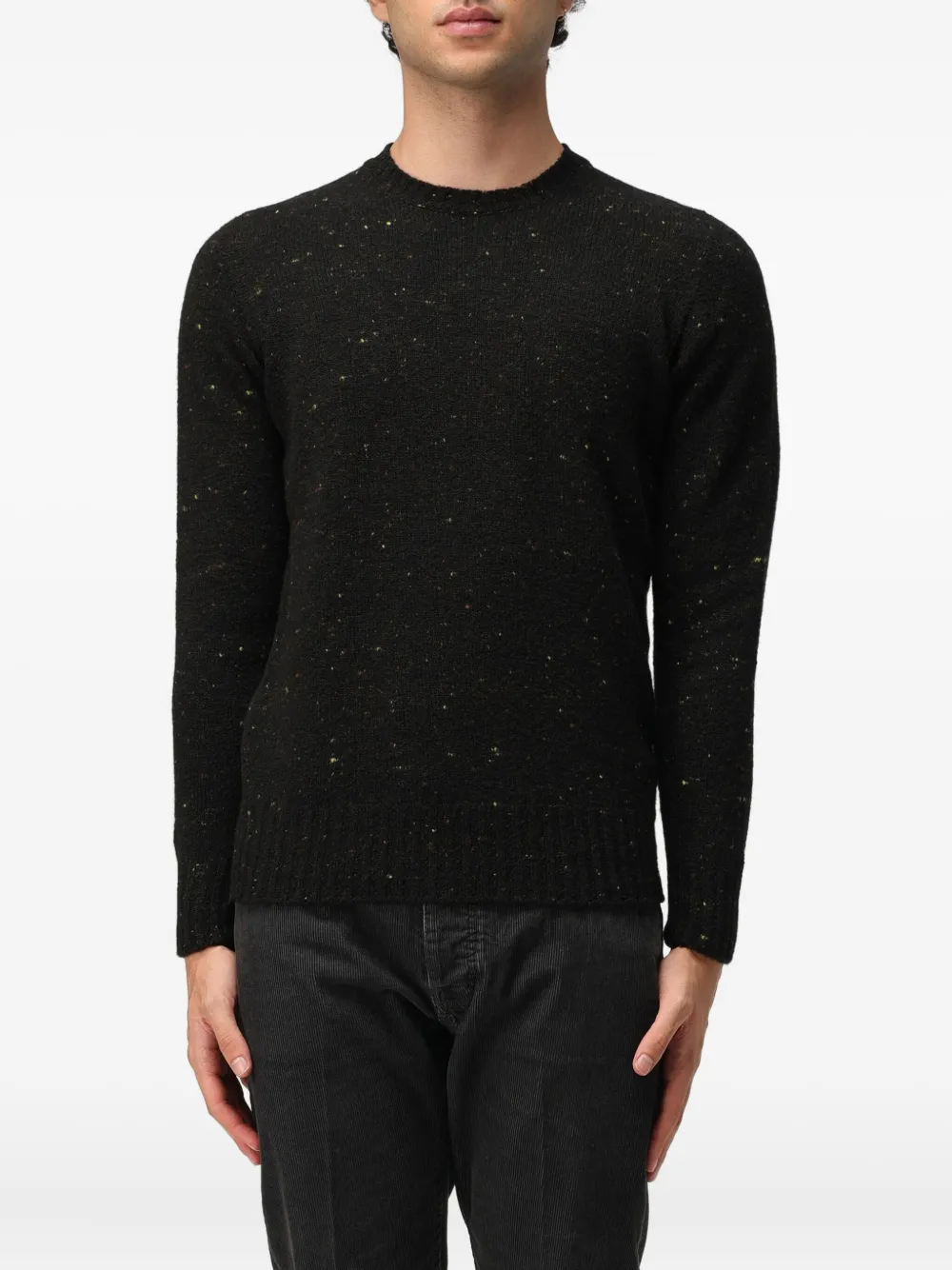 Drumohr crewneck speckled sweater | Black | Image 1